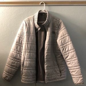 Grey North Face Down Jacket